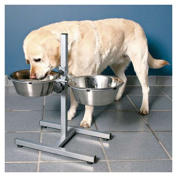 Trixie Hundebar mit Edelstahlnäpfen - 2 x 4,5 l von Trixie
