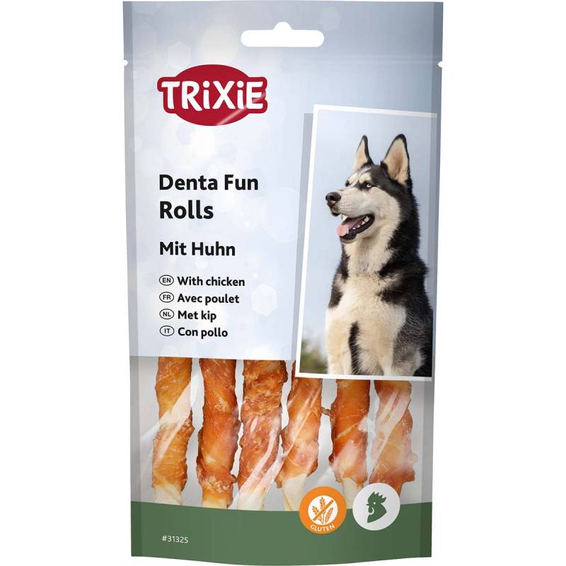 Trixie Hundesnack Denta Fun Rolls mit Huhn 12 cm von TRIXIE