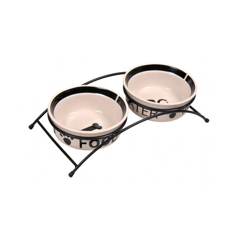 Trixie Keramiknapf-Set Eat on Feet mit Ständer 0,6l/15cm von TRIXIE