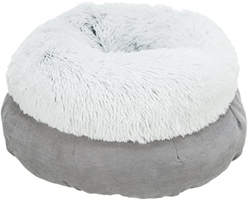 TRIXIE Hundebett Harvey ø 45 cm in grau/weiß-schwarz - wuschliges Hundekissen mit Langhaar-Plüsch - Hundekorb für kleine Hunde - mit extra hohem Rand - 38034 TRIXIE Hundebett Harvey ø 45 cm in grau/weiß-schwarz - wuschliges Hundekissen mit Langhaar-Plüsch - Hundekorb für kleine Hunde - mit extra hohem Rand - 38034 von TRIXIE