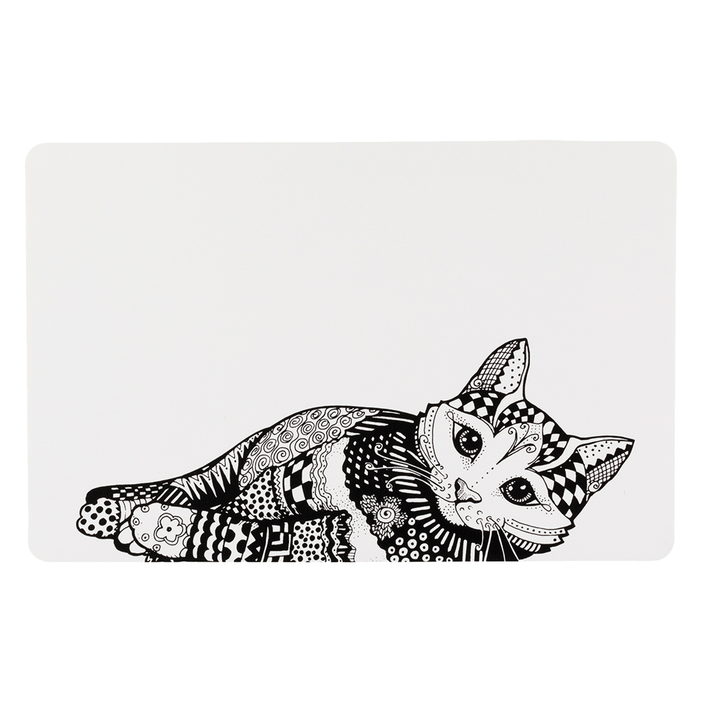 Trixie Napfunterlage Katze - L 44 × B 28 cm von TRIXIE