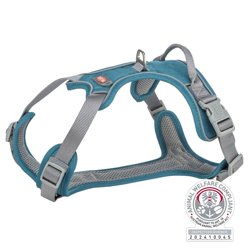 Trixie Premium Active Geschirr - petrol - 60–75 cm/25 mm von Trixie