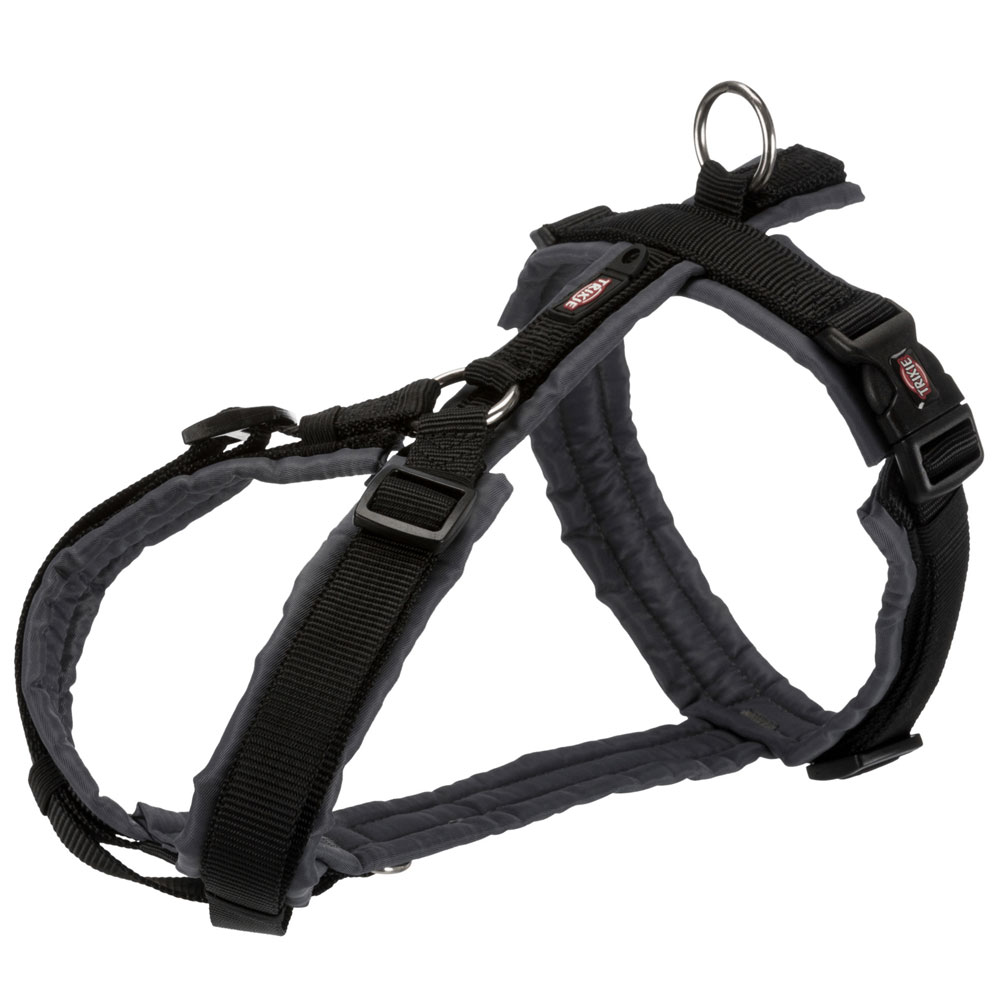 Trixie Premium Trekking Geschirr - schwarz/grafit - M-L von Trixie