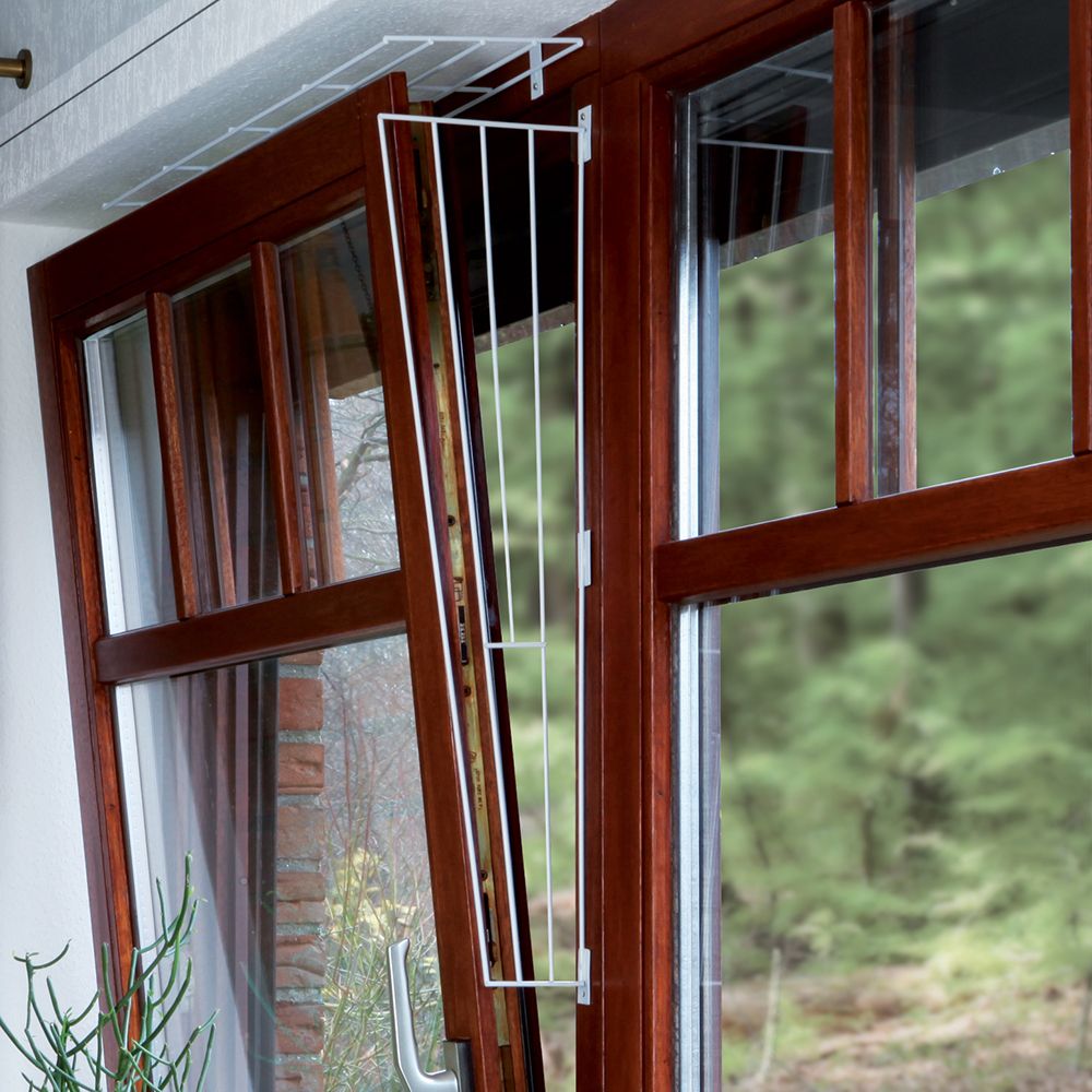 Trixie Schutzgitter für Kippfenster - Ausführung 2: Befestigung an der Fensterseite (2 Teile) von TRIXIE