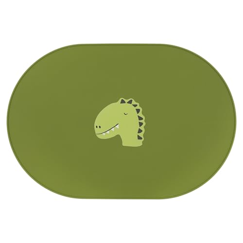 Trixie Mr. Dino Silikon-Tischset, rutschfest, weich, langlebig und leicht zu reinigen, perfekt für Entwöhnung, Mahlzeiten und Spielzeit, umweltfreundlich und sicher von Trixie