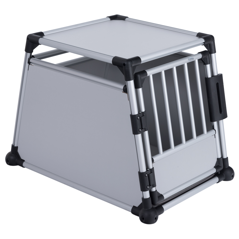 Trixie Transportbox Aluminium - Größe M-L: B 63 x T 90 x H 65 cm von TRIXIE