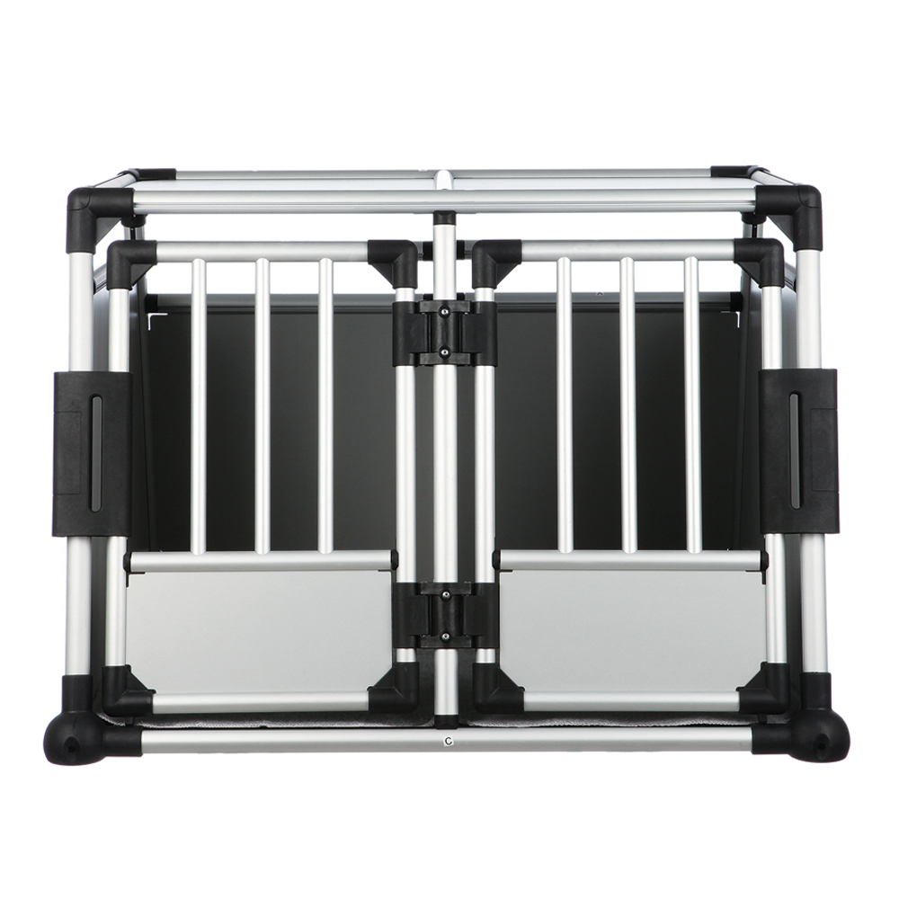 Trixie Transportbox Aluminium doppelt - B 93 x T 88 x H 64 cm (Größe M-L) Trixie Transportbox Aluminium doppelt - B 93 x T 88 x H 64 cm (Größe M-L) von TRIXIE