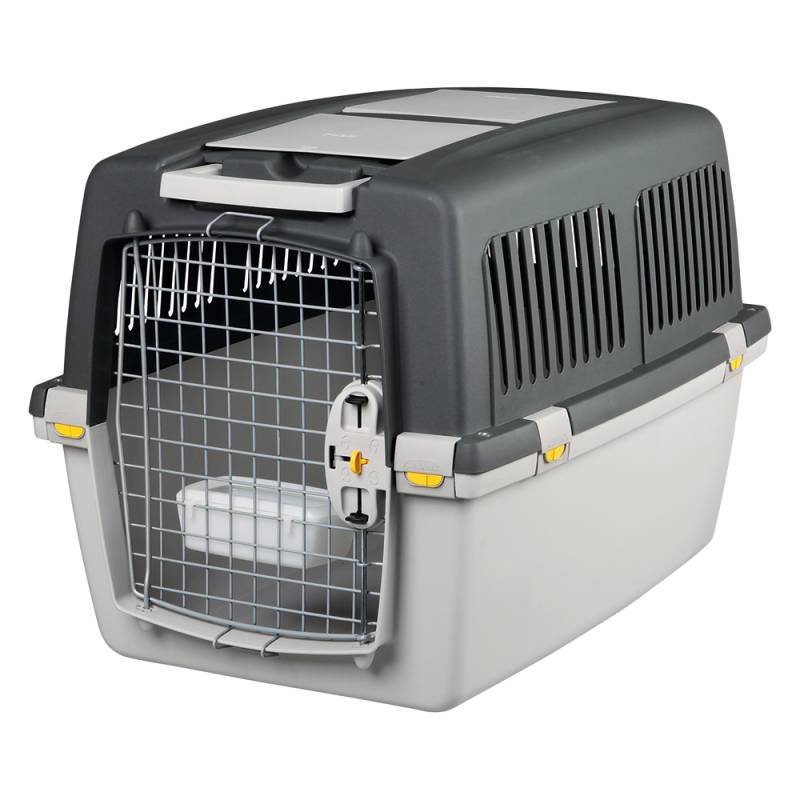 Trixie Transportbox Gulliver + Vetbed® Isobed SL Hundedecke Paw - Box Größe 4: B 52 x T 72 x H 51 cm + Decke L 75 x B 50 cm von TRIXIE