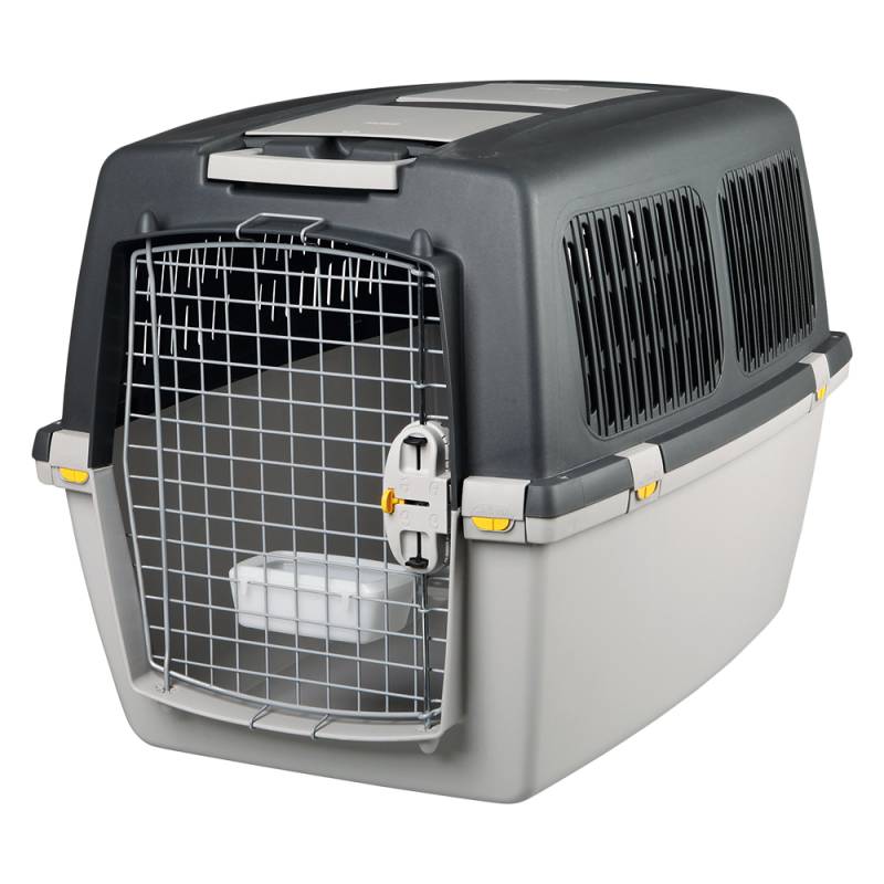 Trixie Transportbox Gulliver + Vetbed® Isobed SL Hundedecke Paw - Box Größe 5: B 58 x T 79 x H 60 cm + Decke L 100 x B 75 cm von TRIXIE