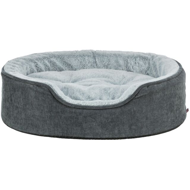 Trixie Vital Bett Lino Soft, oval - grau/hellgrau - 110 × 92 cm von Trixie