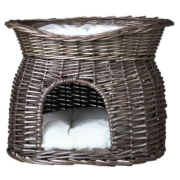 Trixie Weidenkorb mit Liegedach und Kissen - Grau Trixie Weidenkorb mit Liegedach und Kissen - Grau von Trixie