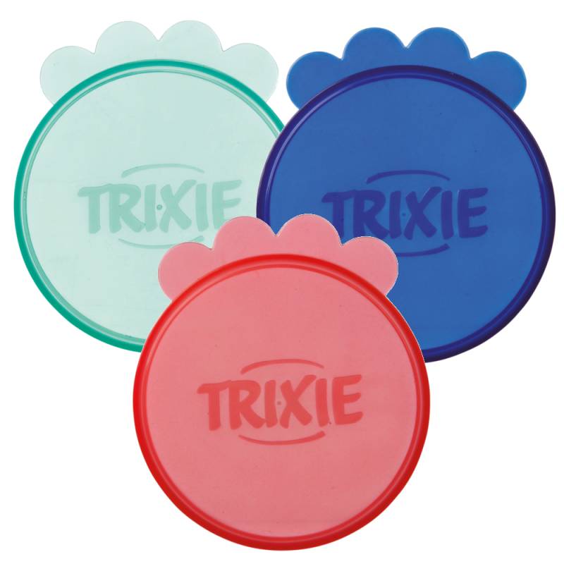 Whiskas Nassfutter 1+ Dosen 12 x 400 g - passende Dosendeckel (3er Set, Ø 7,5 cm) von TRIXIE