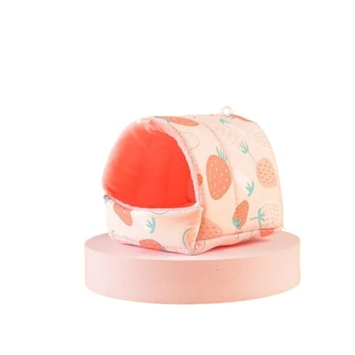 TroHollis Meerschweinchen Versteck,Meerschweinchen Bett Cute Cartoon Bird Parrot Mini Cage Guinea Pig Nest Small Animal Mice Rat Pet Sleeping Bed Hamster House Winter Warm Soft Mat(A,S 8x8cm) von TroHollis
