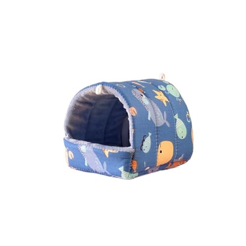 TroHollis Meerschweinchen Versteck,Meerschweinchen Bett Cute Cartoon Bird Parrot Mini Cage Guinea Pig Nest Small Animal Mice Rat Pet Sleeping Bed Hamster House Winter Warm Soft Mat(B,XL 19x18cm) von TroHollis