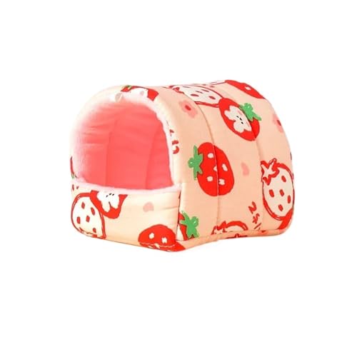TroHollis Meerschweinchen Versteck,Meerschweinchen Bett Cute Cartoon Bird Parrot Mini Cage Guinea Pig Nest Small Animal Mice Rat Pet Sleeping Bed Hamster House Winter Warm Soft Mat(G,L 15x15cm) von TroHollis