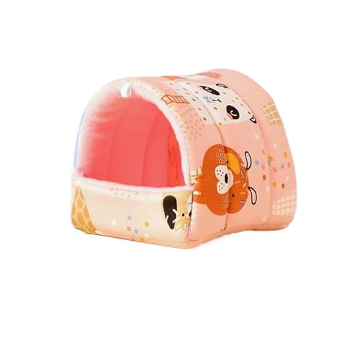 TroHollis Meerschweinchen Versteck,Meerschweinchen Bett Cute Cartoon Bird Parrot Mini Cage Guinea Pig Nest Small Animal Mice Rat Pet Sleeping Bed Hamster House Winter Warm Soft Mat(K,M 10x10cm) von TroHollis