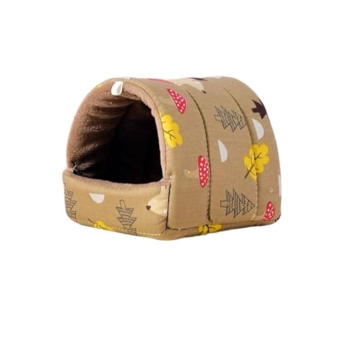 TroHollis Meerschweinchen Versteck,Meerschweinchen Bett Cute Cartoon Bird Parrot Mini Cage Guinea Pig Nest Small Animal Mice Rat Pet Sleeping Bed Hamster House Winter Warm Soft Mat(L,L 15x15cm) von TroHollis