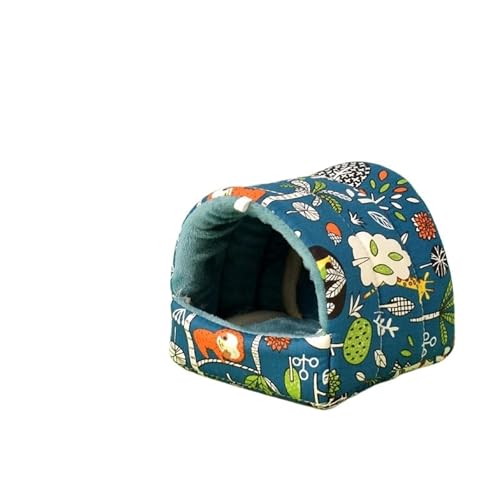 TroHollis Meerschweinchen Versteck,Meerschweinchen Bett Cute Cartoon Bird Parrot Mini Cage Guinea Pig Nest Small Animal Mice Rat Pet Sleeping Bed Hamster House Winter Warm Soft Mat(Q,S 8x8cm) von TroHollis
