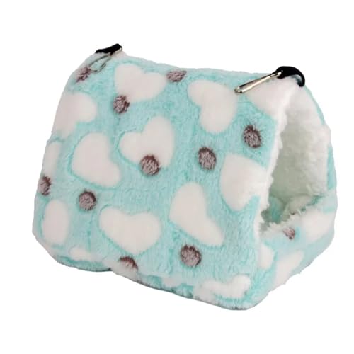 TroHollis Meerschweinchen Versteck,Meerschweinchen Bett Hamster Gold Bär Honig Tasche Segelflugzeug Schlafsack Baumwolle Nest Eichhörnchen Papagei Warme Winter Dicker(Green,20x16x19) von TroHollis
