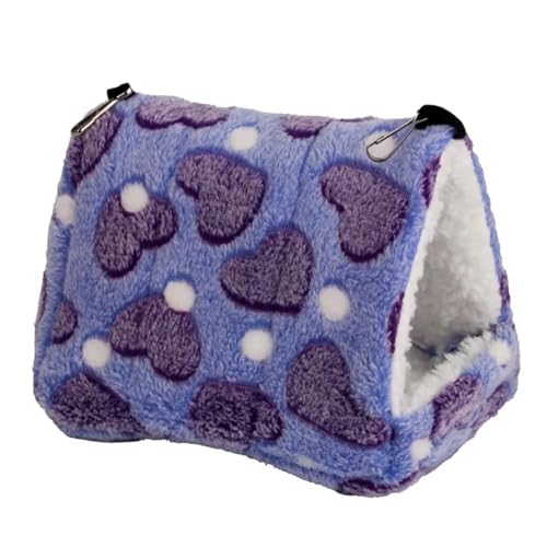 TroHollis Meerschweinchen Versteck,Meerschweinchen Bett Hamster Gold Bär Honig Tasche Segelflugzeug Schlafsack Baumwolle Nest Eichhörnchen Papagei Warme Winter Dicker(Purple,24x23x25) von TroHollis