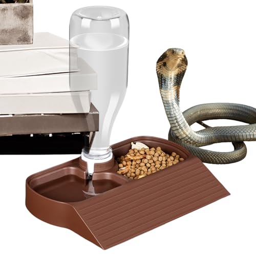 Trochate Bartagamen Wasserschale - Automatischer Wasserspender für Reptilien,Großer Futter Und Wassernapf Für Kleintiere Wie Hamster Und Geckos Trochate Bartagamen Wasserschale - Automatischer Wasserspender für Reptilien,Großer Futter Und Wassernapf Für Kleintiere Wie Hamster Und Geckos von Trochate