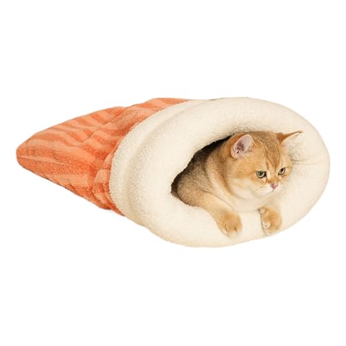 Trochate Hundeschlafsack | Winter Wärmehöhle Haustierbett,Gemütliche Katzen Schlafhöhle Für Wohnung Balkon Auto Schlafzimmer Reisen Terrasse Draußen von Trochate
