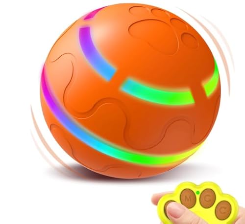Trongle Interaktives Hunde Ball Spielzeug, Strapazierfähiger Automatisch Rollender Ball von Trongle