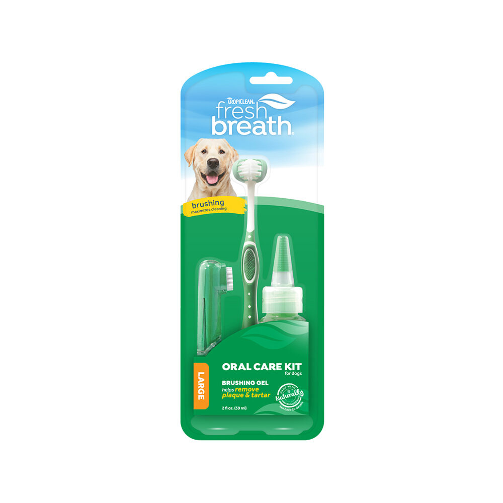 TropiClean Fresh Breath OralCareGel Kit - Hunde TropiClean Fresh Breath OralCareGel Kit - Hunde von TropiClean