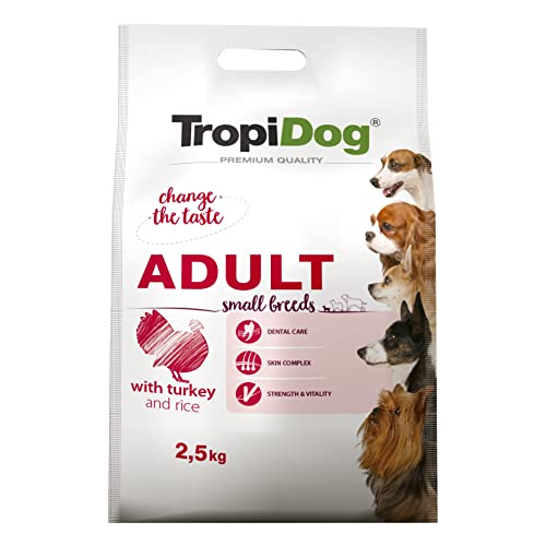 Hundefutter – TropiDog Premium Erwachsene Kleine Rassen mit der Türkei & Reis, Tasche 2,5 kg Hundefutter – TropiDog Premium Erwachsene Kleine Rassen mit der Türkei & Reis, Tasche 2,5 kg von TropiDog