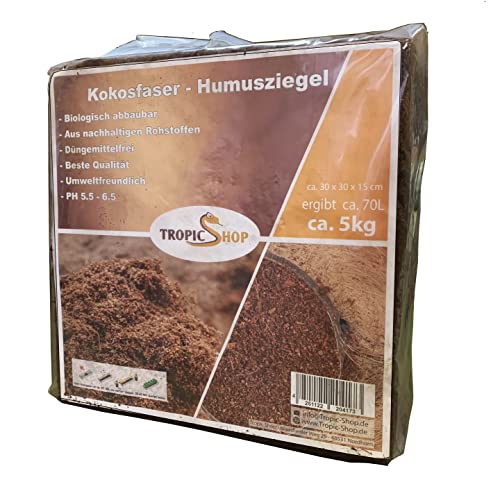 TropicShop kokoshumus Bodengrund - Portionierbare kokoserde - Als Beeterde für Kräutererde - Geeignet als kokoserde für zimmerpflanzen - Kokosfaser Terrarium Bodengrund - cocos Erde - cocos Humus TropicShop kokoshumus Bodengrund - Portionierbare kokoserde - Als Beeterde für Kräutererde - Geeignet als kokoserde für zimmerpflanzen - Kokosfaser Terrarium Bodengrund - cocos Erde - cocos Humus von TropicShop