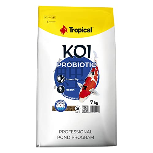 KOI PROBIOTIC Pellet Size S 7kg - Teichfutter für die tägliche Fütterung von Koi in einem Breiten Temperaturbereich von 8 bis 30°C von Tropical