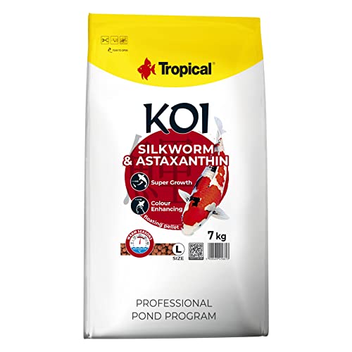 KOI Silkworm&ASTAXANTHIN Pellet Size L 7kg - Teichfischfutter für die tägliche Fütterung von Koi in der warmen Jahreszeit bei Wassertemperaturen von 15 bis 30°C KOI Silkworm&ASTAXANTHIN Pellet Size L 7kg - Teichfischfutter für die tägliche Fütterung von Koi in der warmen Jahreszeit bei Wassertemperaturen von 15 bis 30°C von Tropical