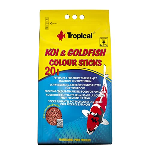 KOI&Goldfish Colour Sticks 20L / 1600g - Schwimmendes farbverstärkendes Futter für Teichfische von Tropical