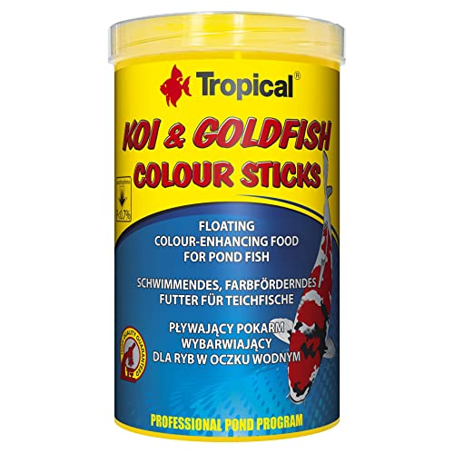KOI&Goldfish Colour Sticks 1000ml / 80g - Schwimmendes farbverstärkendes Futter für Teichfische von Tropical