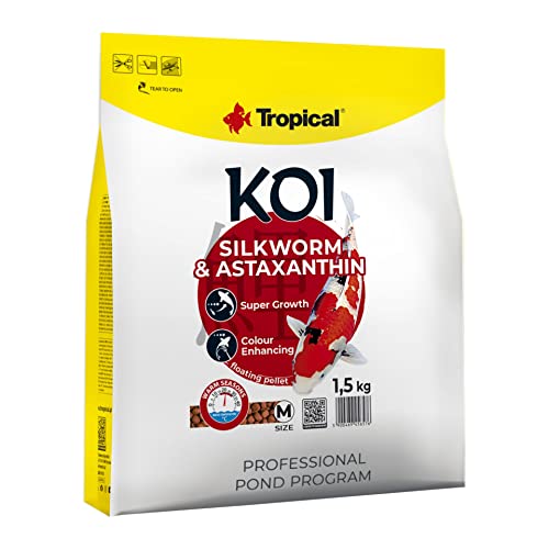 Koi Silkworm & Astaxanthin Pellet M 5L von Tropical