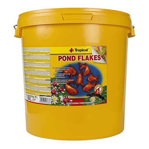 Pond Flakes 21L / 3,5kg - Mehrkomponenten-Flocken für die tägliche Fütterung von Jungfischen großer Teichfischarten von Tropical