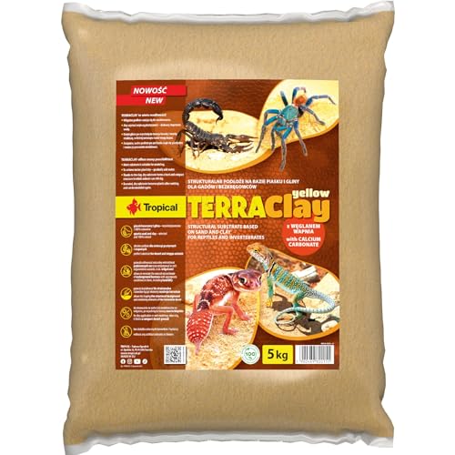 Terraclay Yellow 5 kg – natürliches Substrat für Terrarien, erschaffen Sie die Umgebung Ihrer Wüsten- und Steppentiere mit Terraclay von Tropical