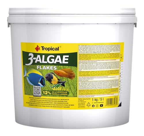 Tropical 3-Algae Flakes, 1er Pack (1 x 5 l) von Tropical