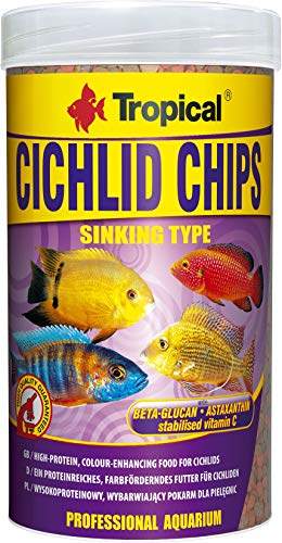 Tropical Cichlid Chips - langsam sinkende, zutatenreiche Futterchips, 1er Pack (1 x 250 ml) von Tropical