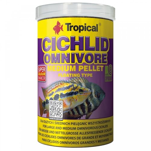 Tropical Cichlid Omnivore Medium Pellet, 1er Pack (1 x 500 ml) von Tropical