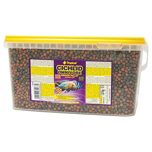 Tropical Cichlid Omnivore Medium Pellet, 1er Pack (5 L/1.8 Kg) von Tropical