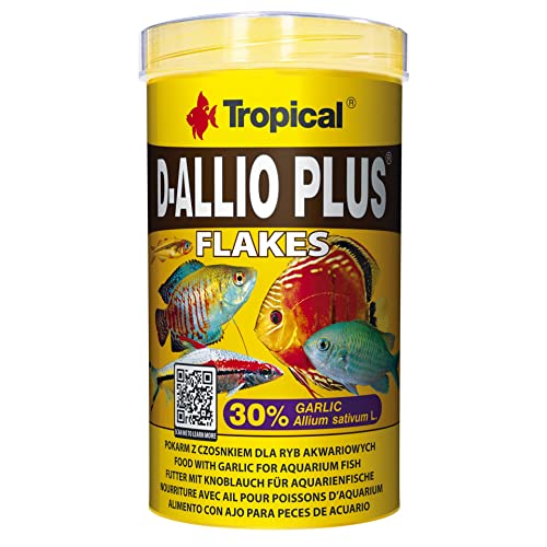 Tropical D-Allio Plus Flockenfutter mit Knoblauch, 1er Pack (1 x 500 ml) von Tropical