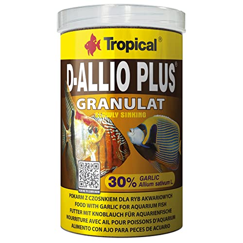 Tropical D-Allio Plus Granulat Futter mit Knoblauch, 1er Pack (1 x 1 l) von Tropical