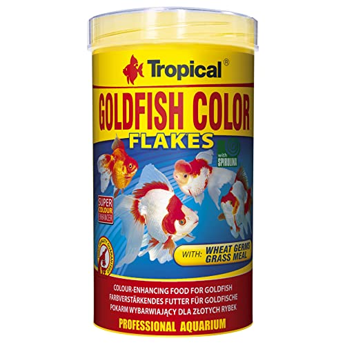 Tropical Goldfish Color Farbverstärkendes Flockenfutter, 1er Pack (1 x 500 ml) von Tropical