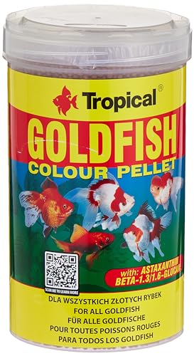 Tropical Goldfish Colour Pellet Farbverstärkende Futterpellet, 1er Pack (1 x 1 l) von Tropical