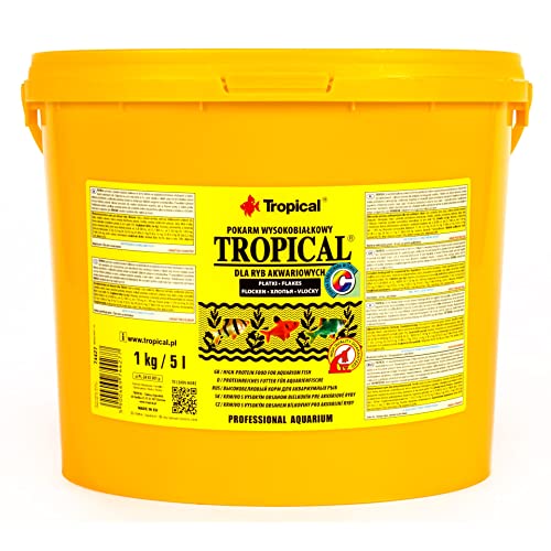 Tropical Hauptfutter (Flockenfutter) für alle Zierfische, 1er Pack (1 x 5 l) von Tropical