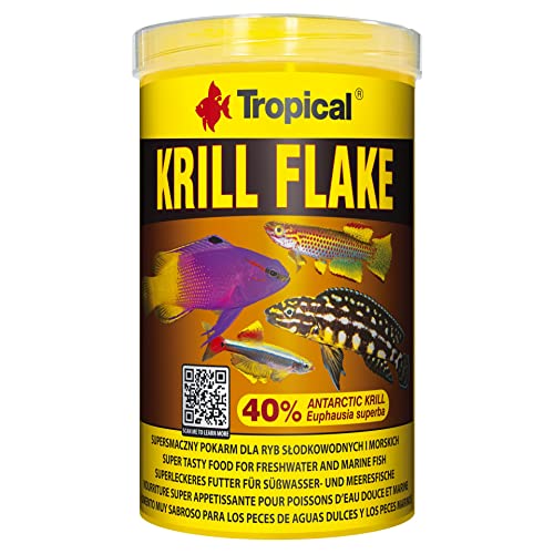 Tropical Krill 40% Flakes 1000 ml farbverstärkendes Fischfutter Flocken von Tropical
