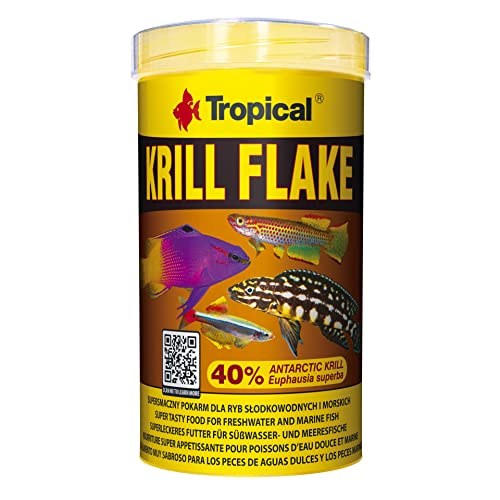 Tropical Krill Flake, farbverstärkendes Flockenfutter mit Krill, 1er Pack (1 x 500 ml) von Tropical