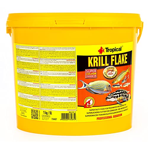 Tropical Krill Flake - Farbverstärkendes Flockenfutter mit Krill, 1er Pack (1 x 5 l) von Tropical