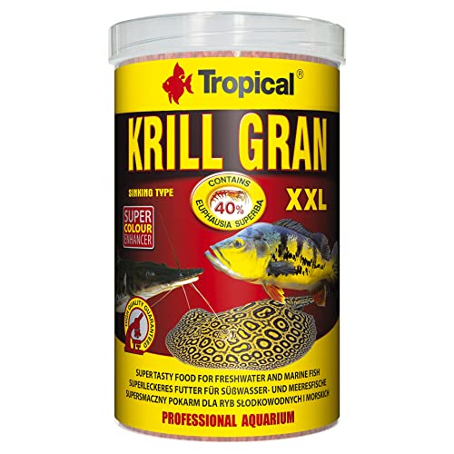 Tropical Krill Gran XXL 1000ml/500g Futter mit Krill zum Färben von Allen fressenden und fressenden Fischen von Tropical